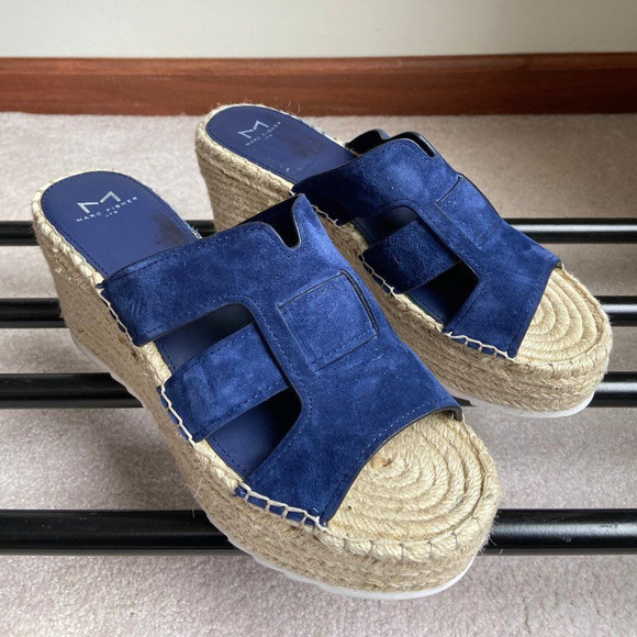 MARC FISHER Robbyn Leather Espadrille Sandal NEW - Picture 7 of 8